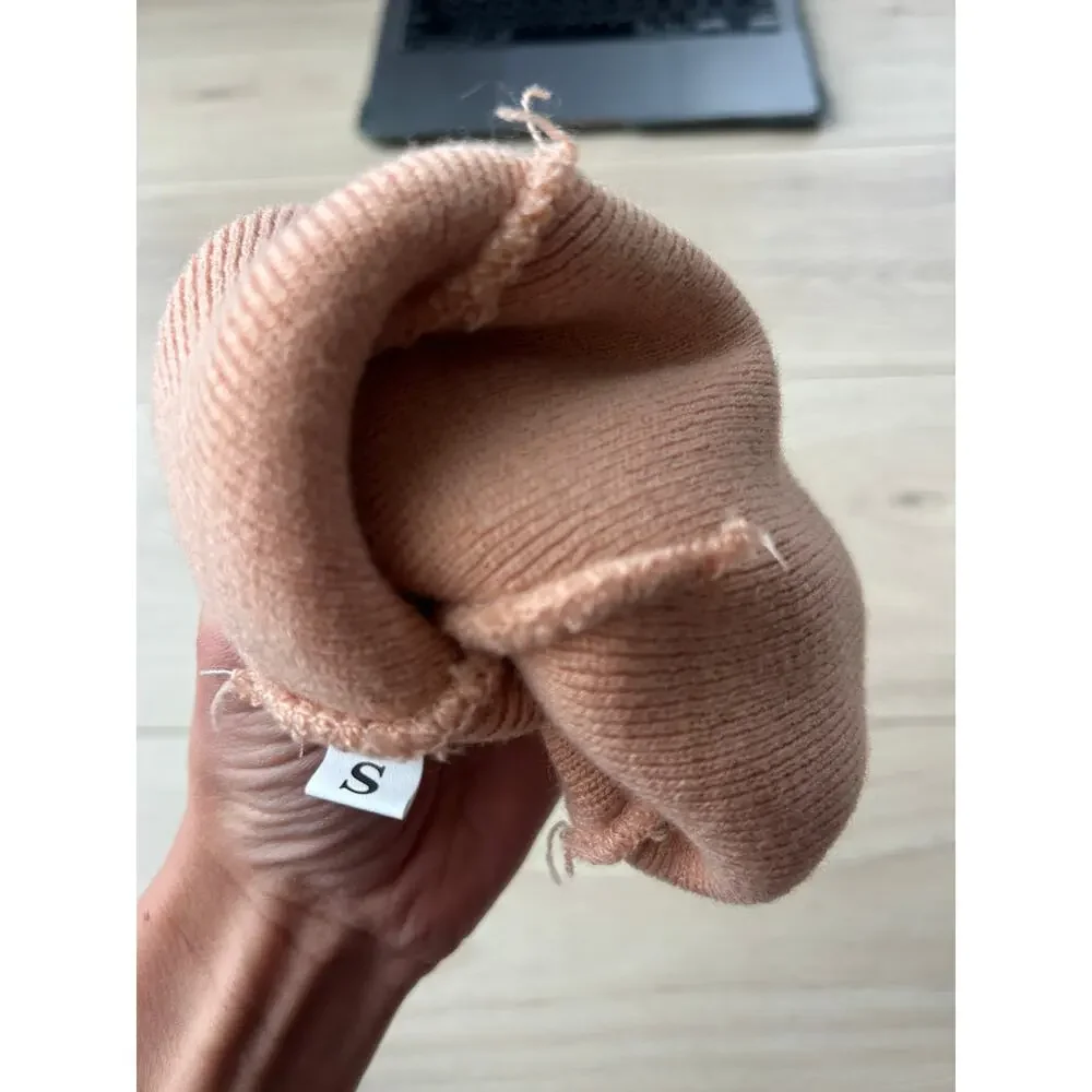 Little Surfer Girl Light Pink Knit Beanie